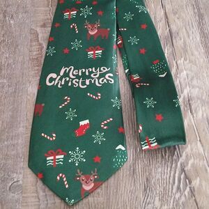 Christmas Necktie Christmas Party Fun Christmas Theme Print Tie NEW